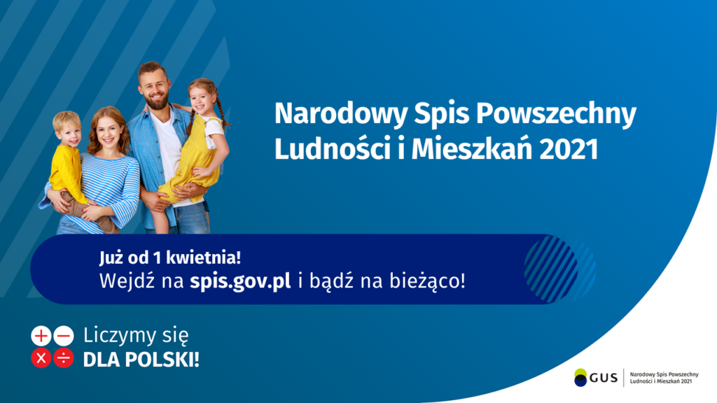 Plakat Narodowego Spisu Powszechnego Ludności i Mieszkań