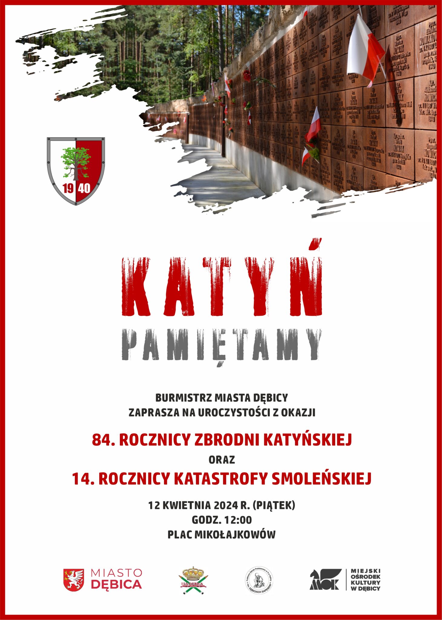 Serwis Informacyjny Miasta D Bica D Bickie Obchody Rocznicy Zbrodni   Katyn 2024 Plakat 1460x2048 